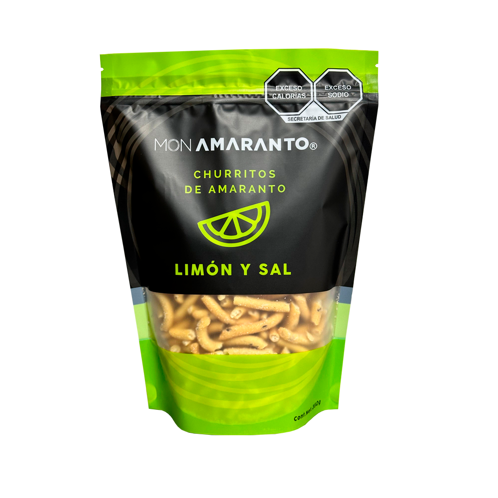 Churritos de Amaranto (350g)- Limón y Sal