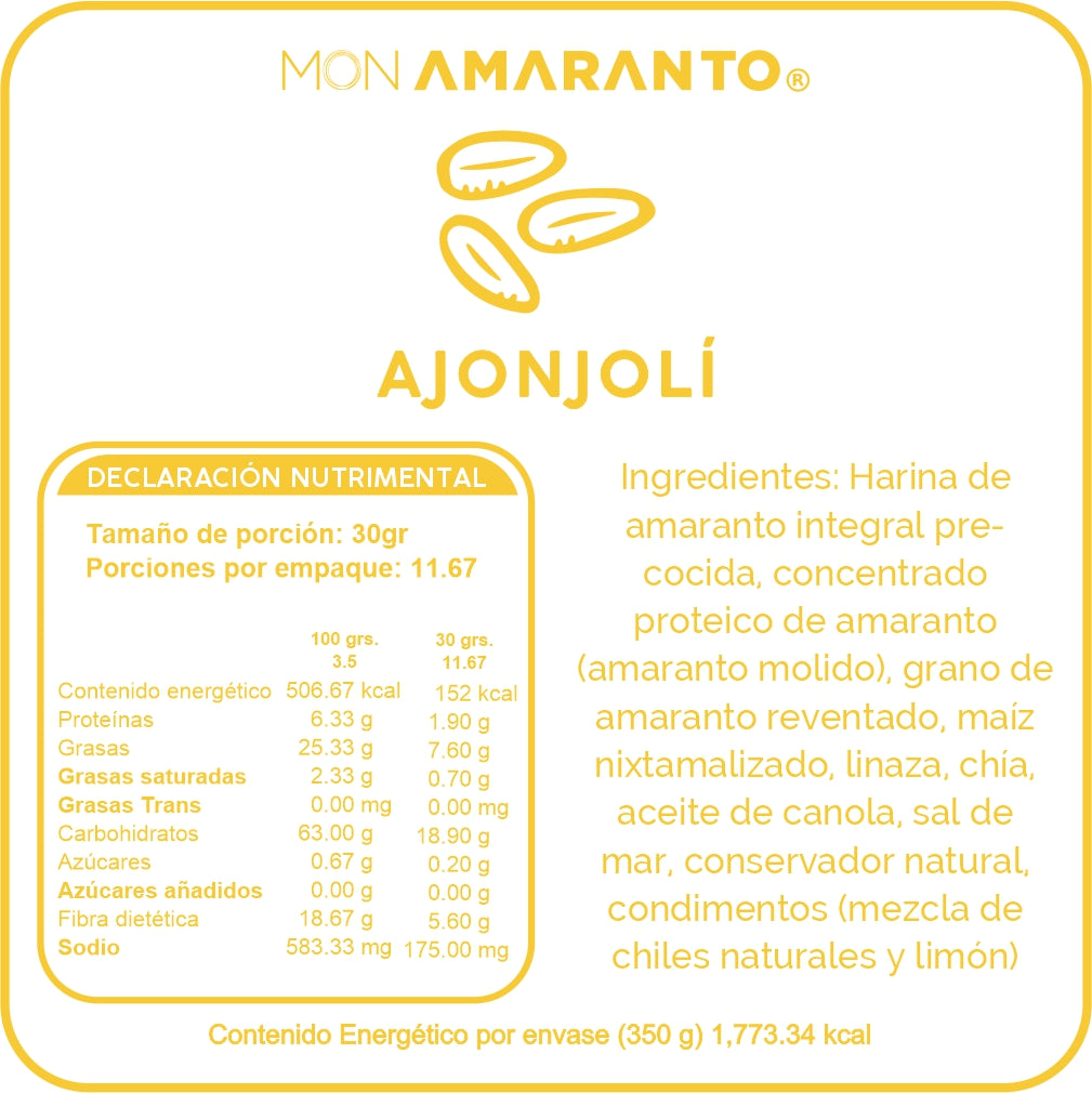Churritos de Amaranto (350g)- Ajonjolí