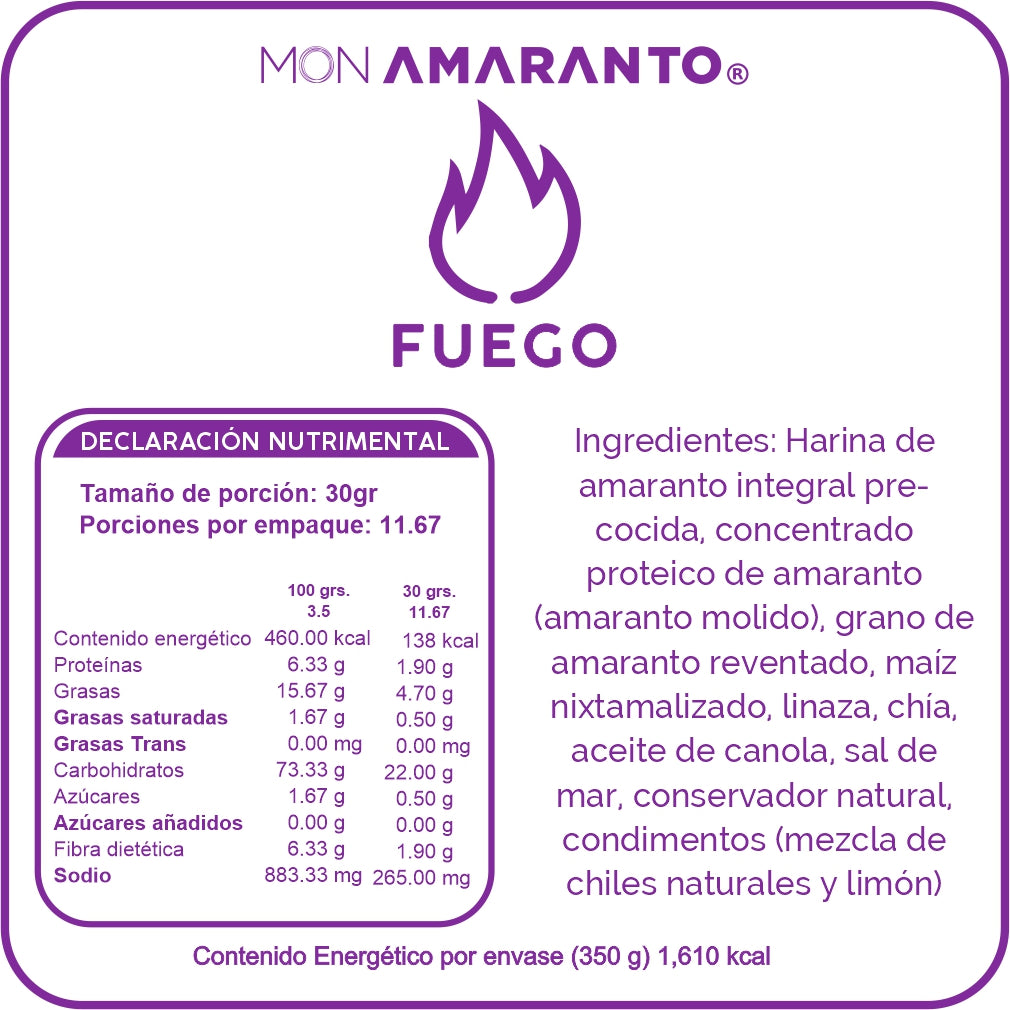 Churritos de Amaranto (350g)- Fuego