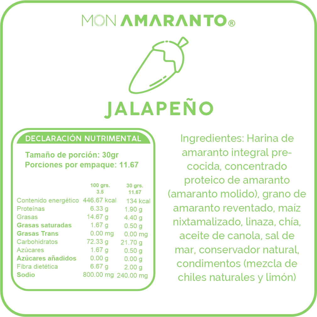 Churritos de Amaranto (350g)- Jalapeño