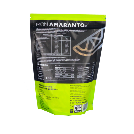 Churritos de Amaranto 350g Limón y Sal | Snack Gourmet Saludable – MONAMARANTO®