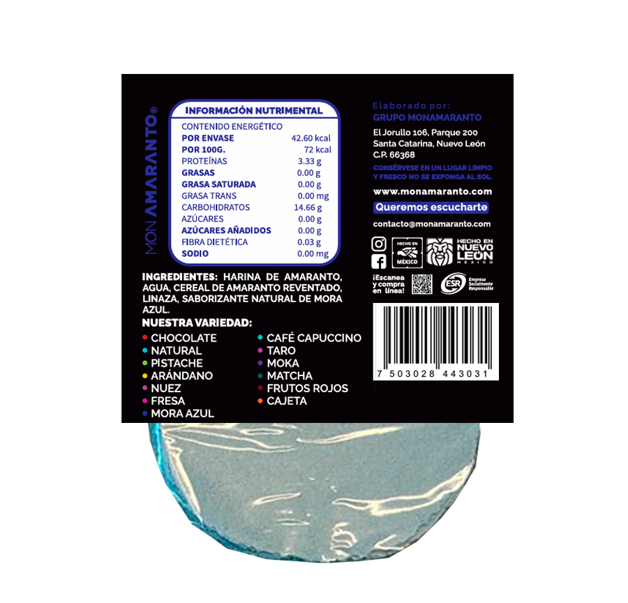 Obleas de Mora Azul
