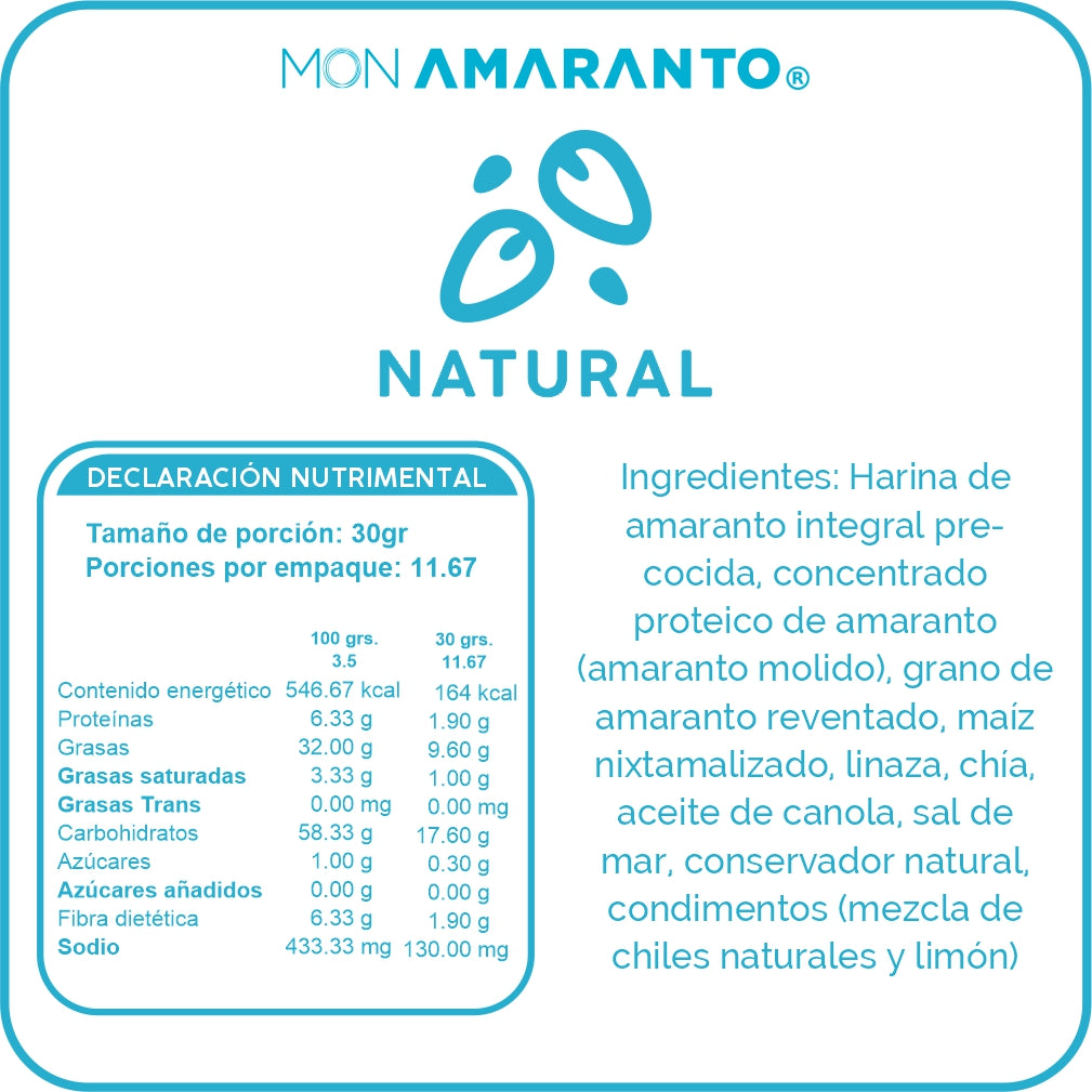 Churritos de Amaranto (350g)- Natural