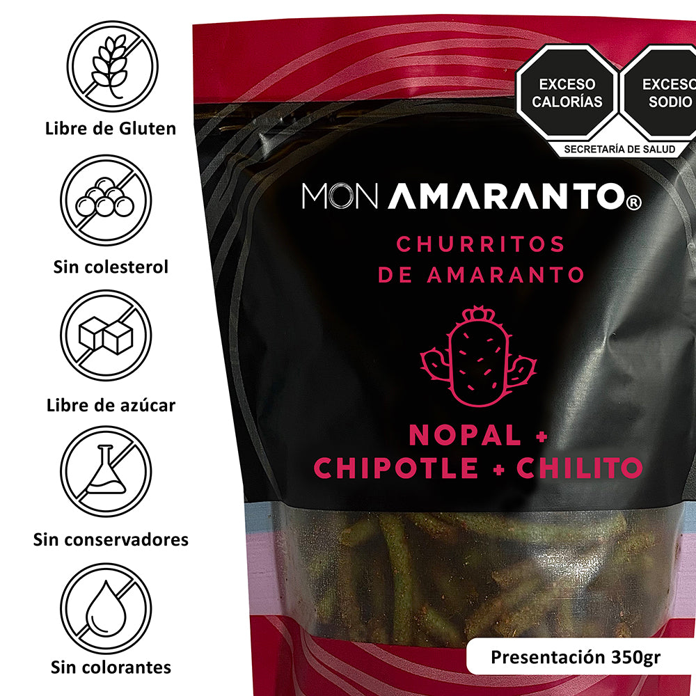 Churritos de Amaranto (350g)- Nopal Chipotle
