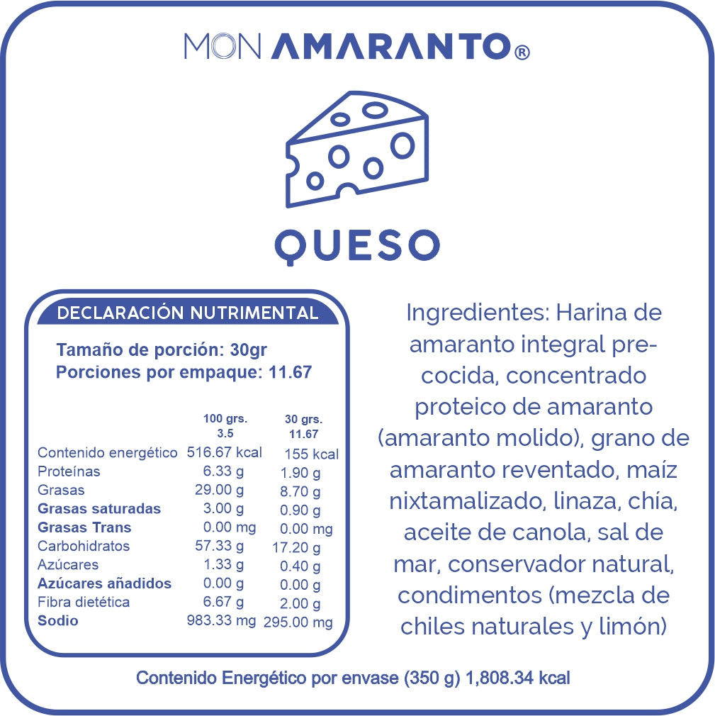 Churritos de Amaranto (350g)- Queso