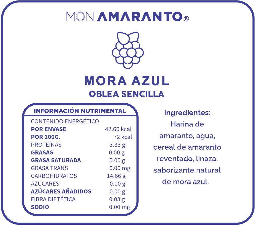 Obleas de Mora Azul