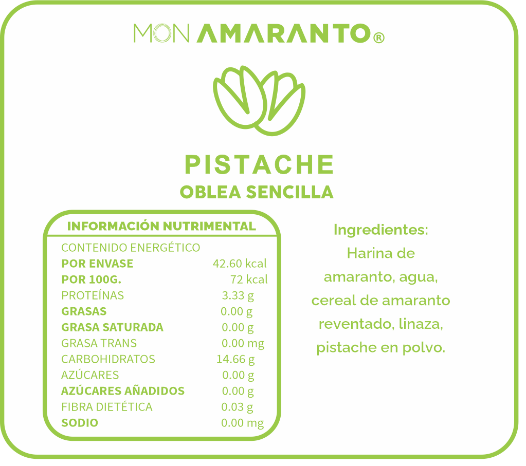 Obleas de Pistache