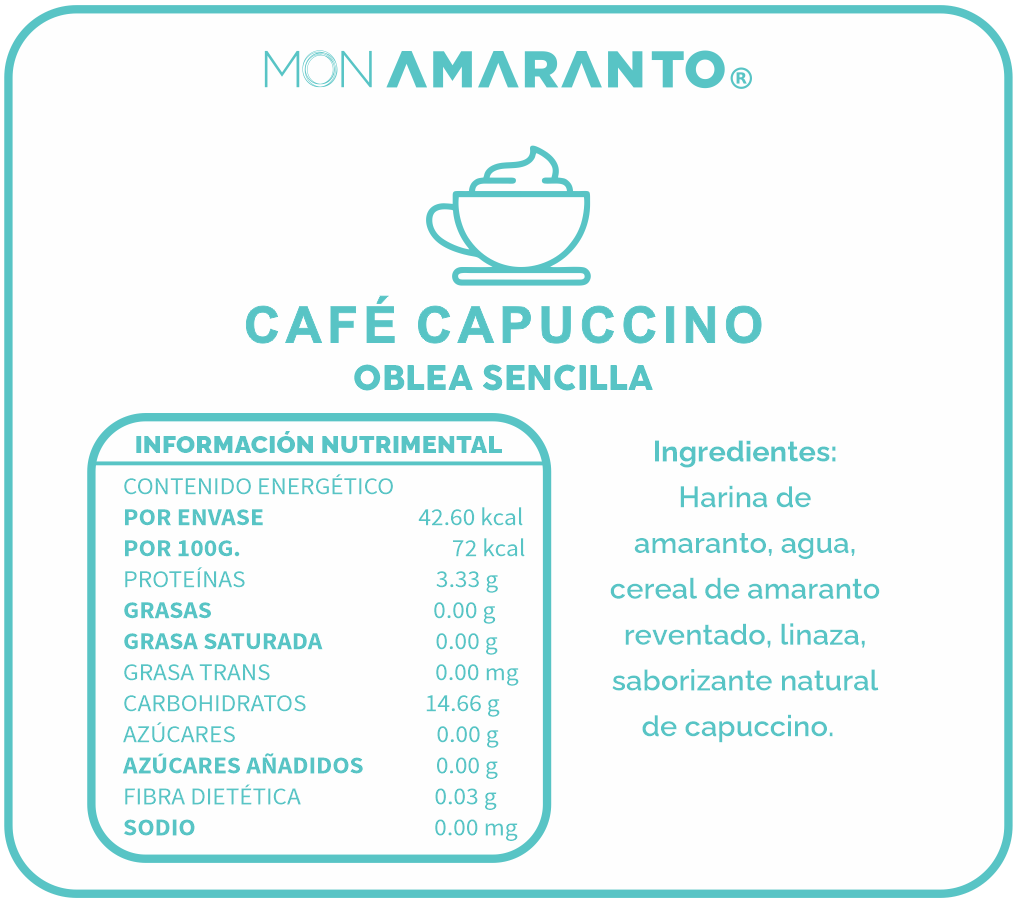 Obleas de Café Capuccino