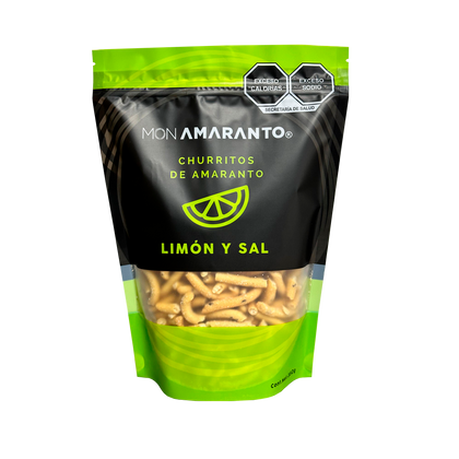 Churritos de Amaranto 350g Limón y Sal | Snack Gourmet Saludable – MONAMARANTO®