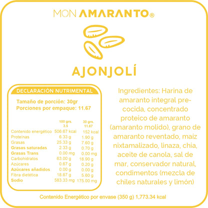 Churritos de Amaranto (350g)- Ajonjolí