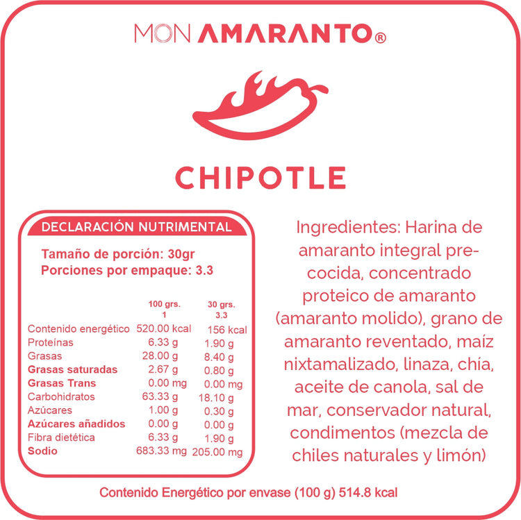 Churritos de Amaranto (100g)- Chipotle