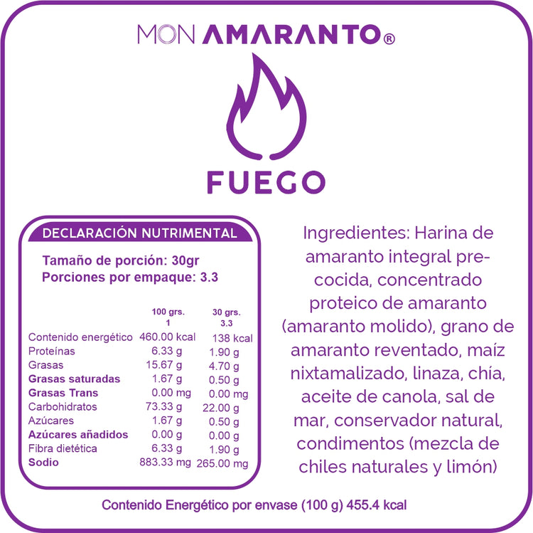 Amaranth Churritos (100g) - Fire