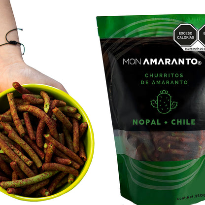Churritos de Amaranto (350g)- Nopal y Chile