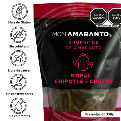 Churritos de Amaranto (350g)- Nopal Chipotle