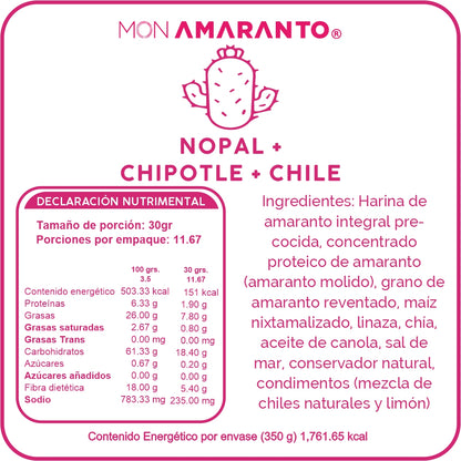 Churritos de Amaranto (350g)- Nopal Chipotle