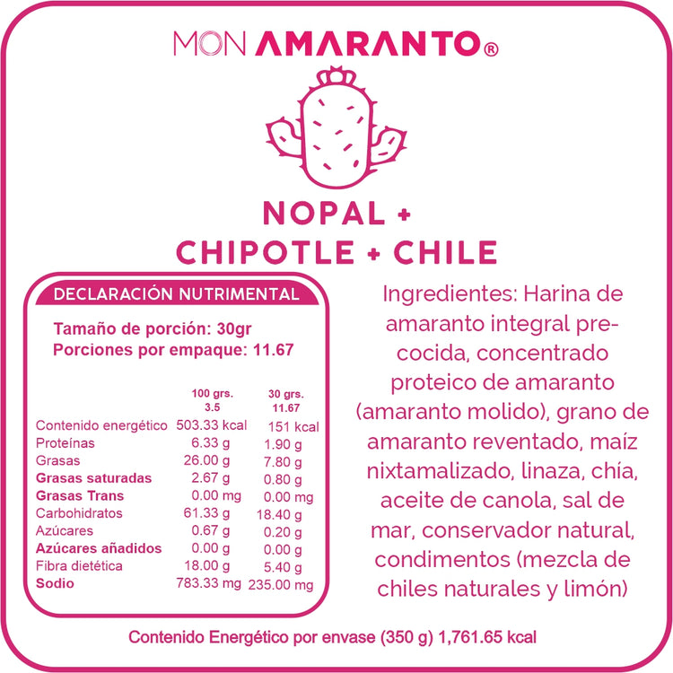 Amaranth Churritos (350g) - Nopal Chipotle