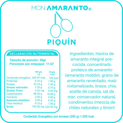 Churritos de Amaranto (350g)- Piquín