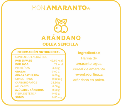 Obleas de Arándano