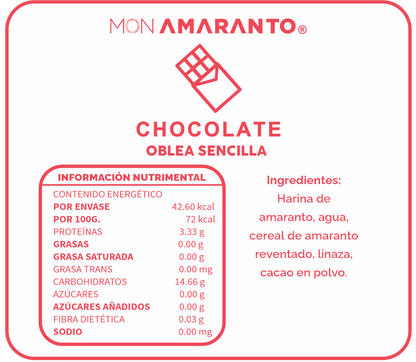 Obleas de Chocolate