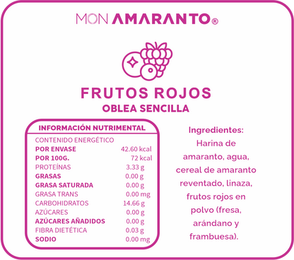 Obleas de Frutos Rojos