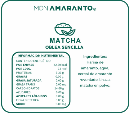 Obleas de Matcha