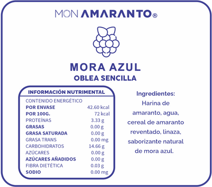 Obleas de Mora Azul