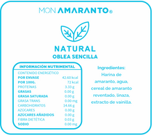 Cargar imagen en el visor de la galería, Oblea Natural