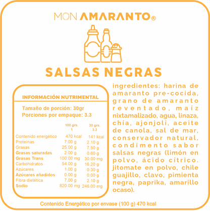 Churritos de Amaranto (100g)- Salsa Negra