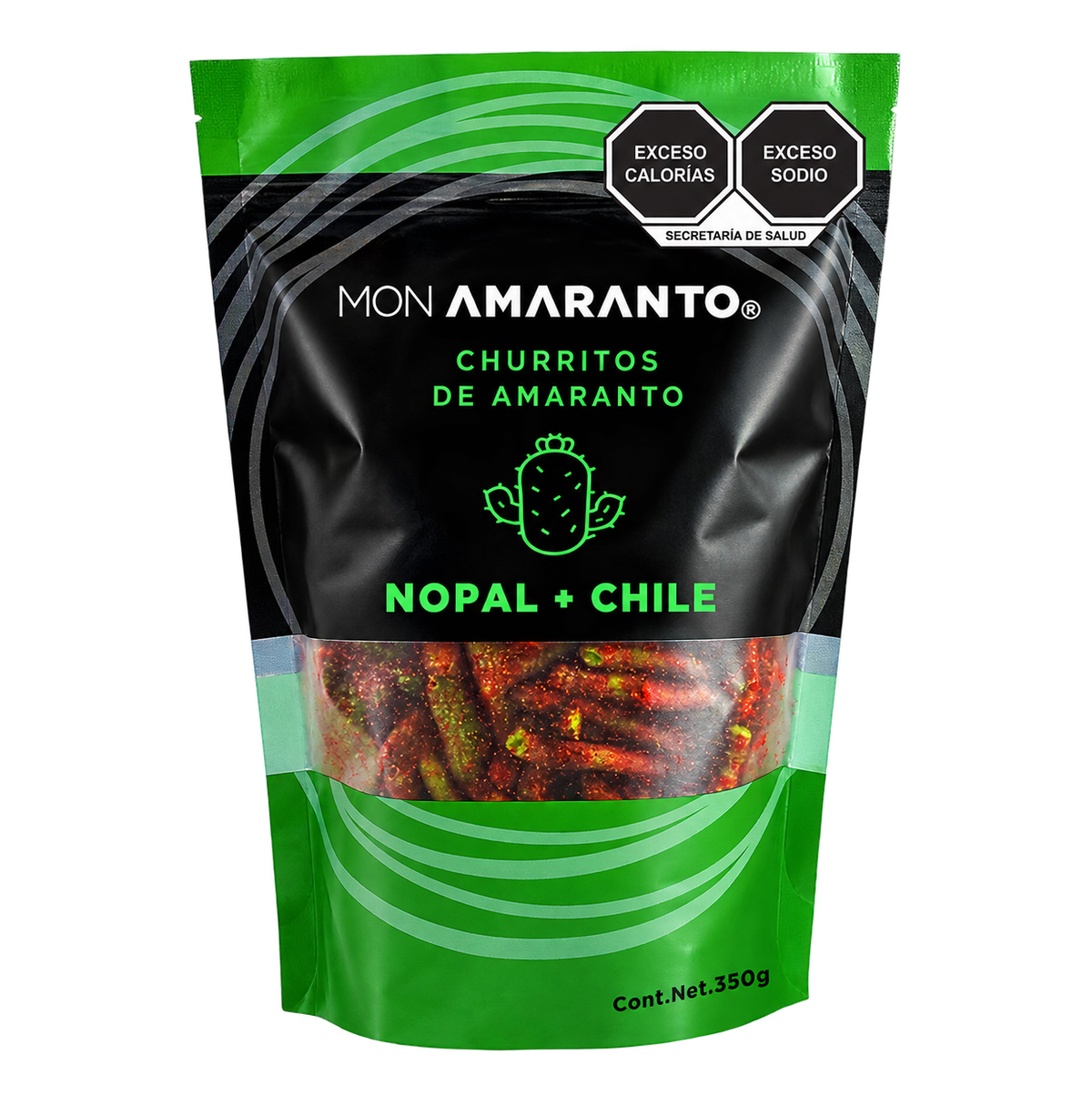 Churritos de Amaranto (350g)- Nopal y Chile