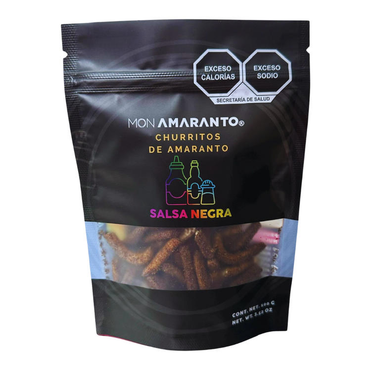 Amaranth Churritos (100g)- Black Sauce